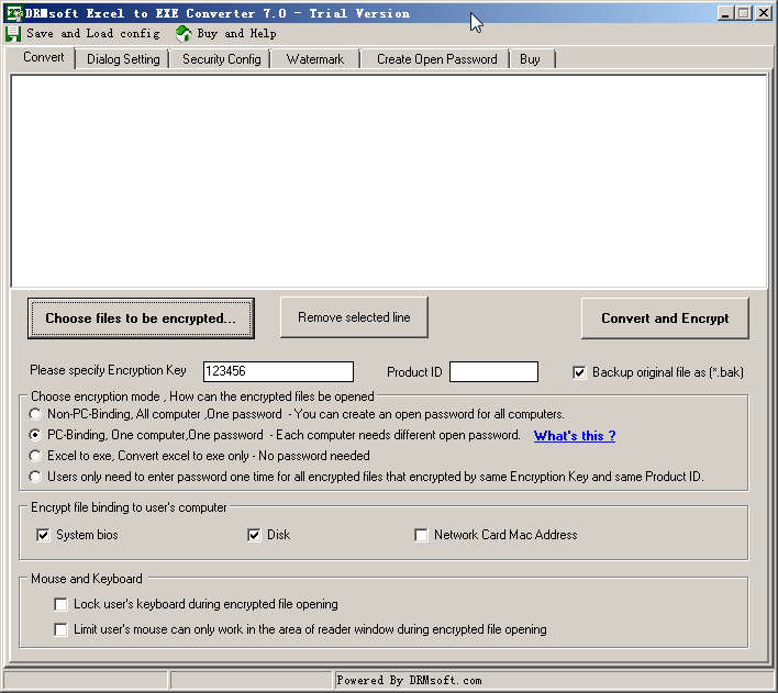 DRMsoft Excel to EXE Converter screenshot