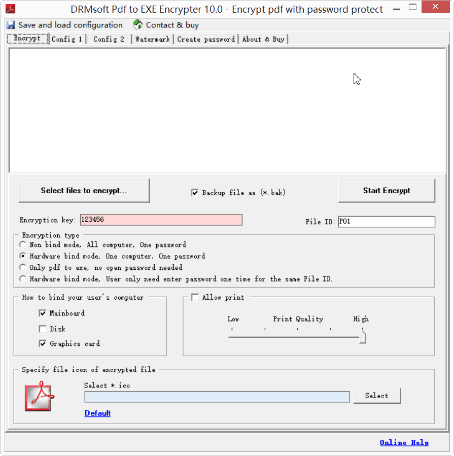 Windows 7 DRMsoft Pdf to EXE Encrypter 9.0 full