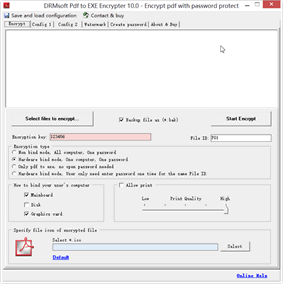 Pdf to EXE Converter, Pdf Encryption Tool