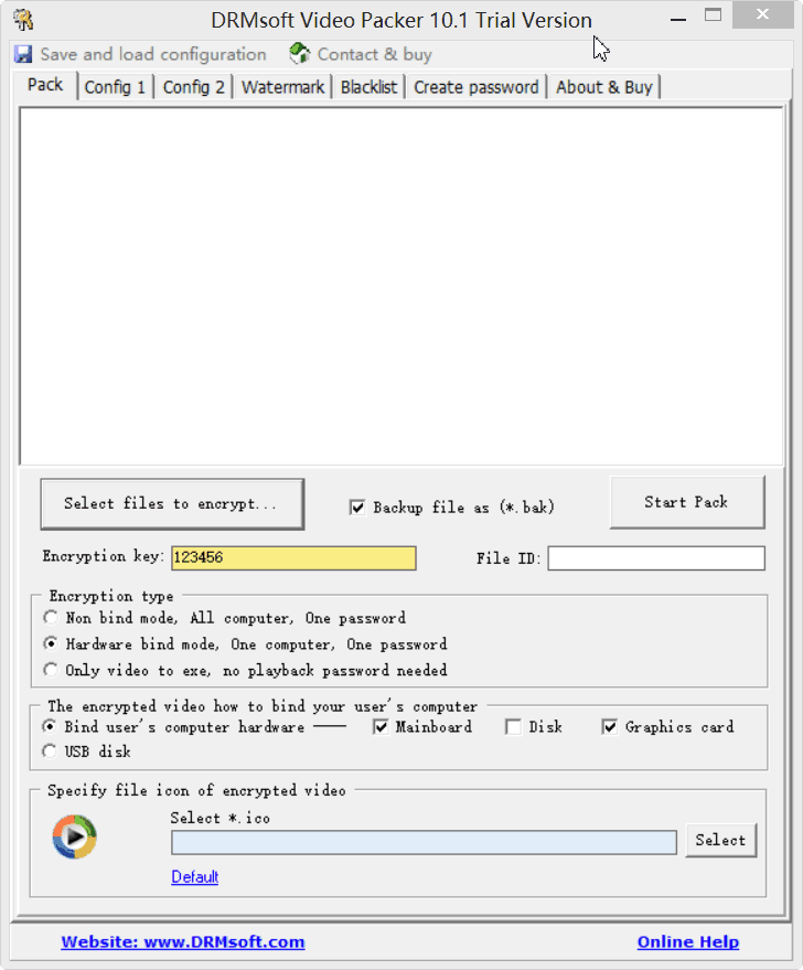 DRMsoft Video Packer screenshot